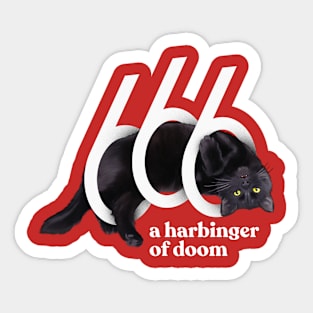 Black Cat and 666: Harbinger of Doom Sticker